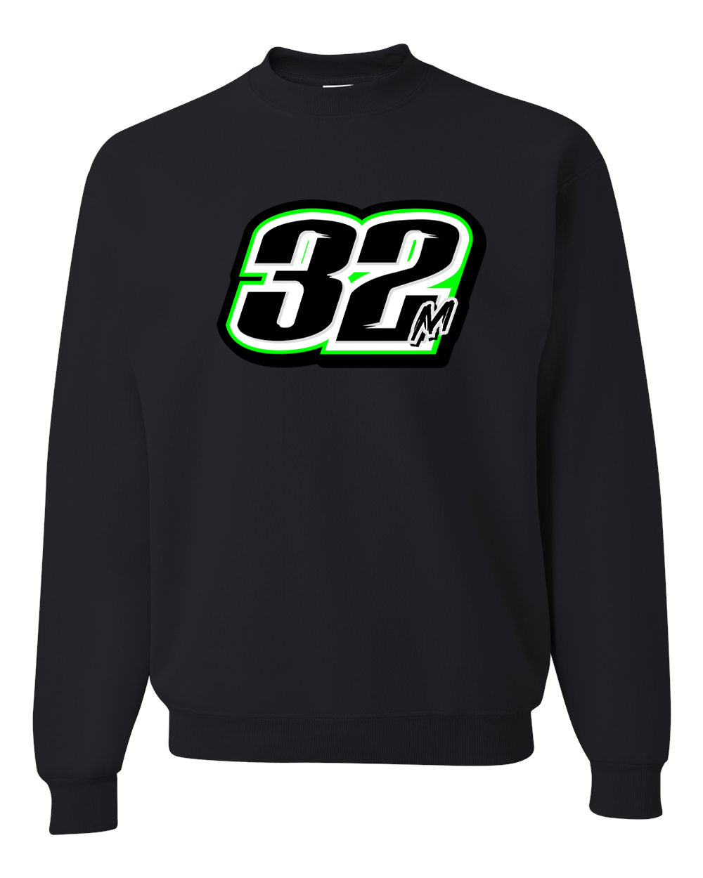 Musel Racing # Black Crewneck Sweatshirt