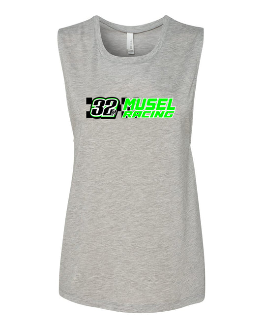 Musel Racing Checkered Gray Muscle Tank