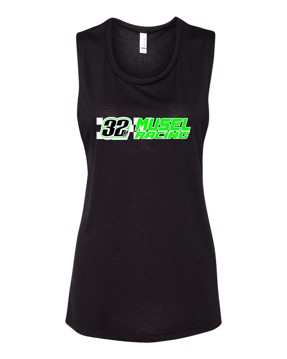 Musel Racing Checkered Black Muscle Tank